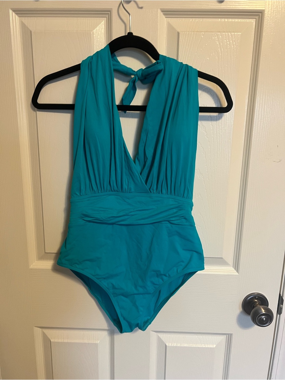 Calvin Klein Aqua Halter One-Piece Swimsuit